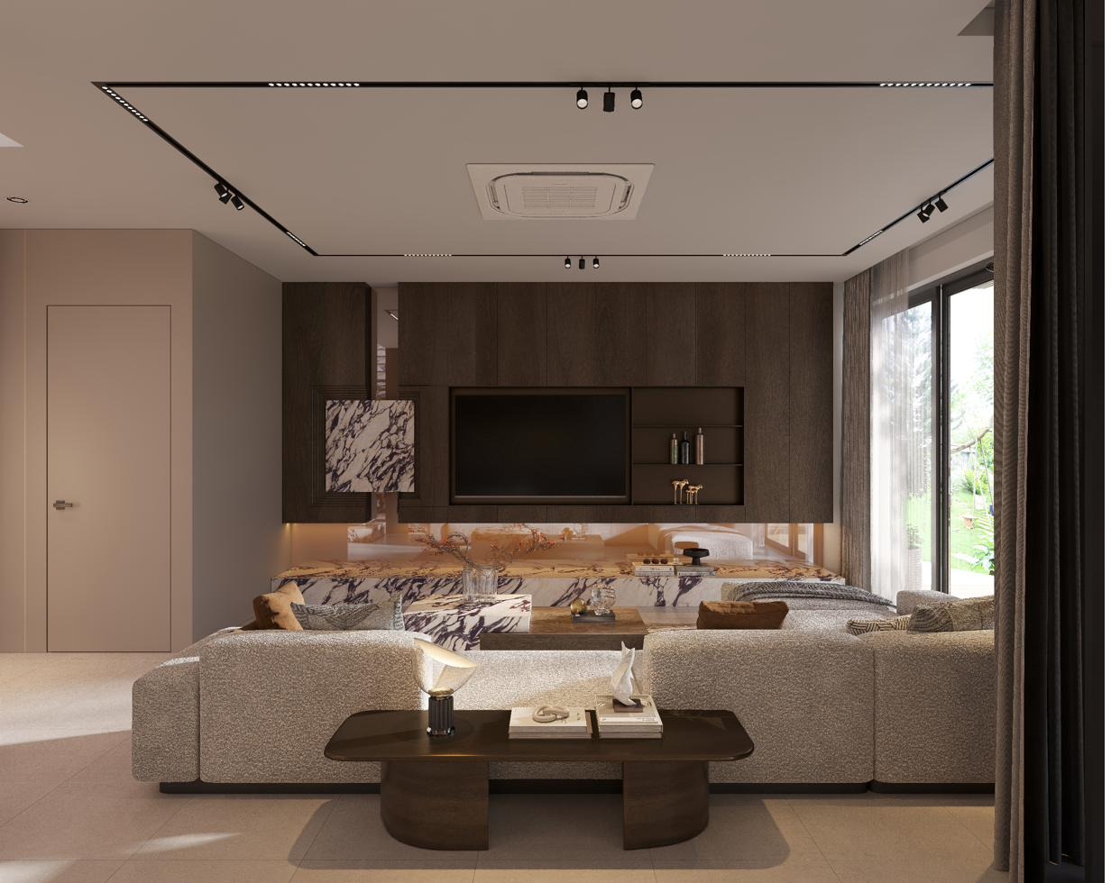 Render: living area design